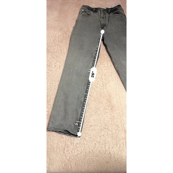 Abercrombie & Fitch The Ankle Straight Ultra High Rise Black Size 25/0R Bin11 - Picture 6 of 7